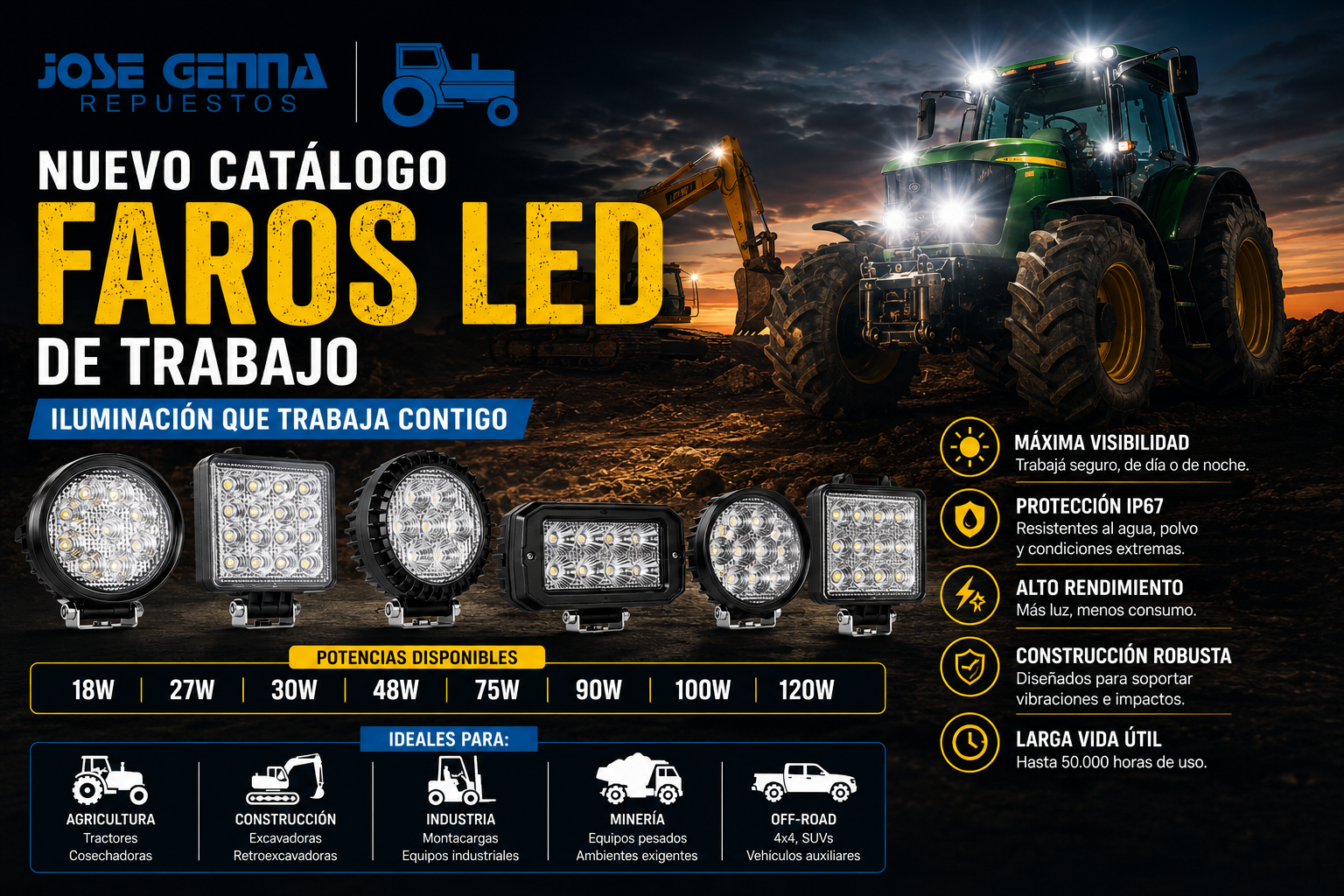 Catálogo de Faros LED Genna